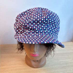 Navy “Kangol” Geometric Print Cadet Cap - RARE by Samuel L Jackson Golf NWOT